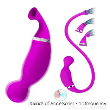 Emmek Klitoris Klitoral Uyarıcı Vibratörler Yetişkin Seks Ürün Meme ucu 12 frekans titreşim emme Masaj Kadın