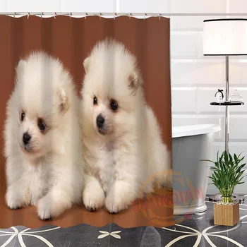 En Güzel Özel Sevimli Köpekleri Duş Perdesi Banyo Perdesi su Geçirmez Kumaş DAHA fazla Banyo BOY LQ#9