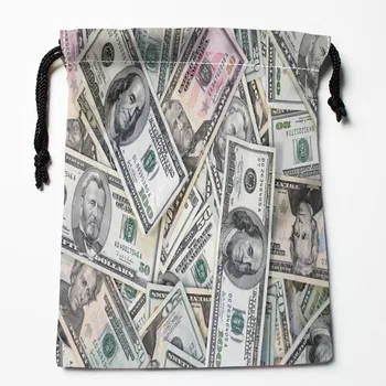 En iyi Dolar İpli Çanta Özel Depolama Baskılı Çanta Sıkıştırma Türü 18X22cm Çanta Depolama Çanta Boyutunu al