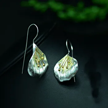 En Son Yeni Stil Moda 925 Çiçek Gümüş Damla Takı Pendientes Brincos Moda Takı Küpe