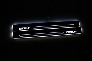 EOsuns 6 MK6 2009-2013 Volkswagen VW golf için kapı scuff Nerf Barlar ve Çalışan Panoları kapı eşik hareketli LED ışık hareketli
