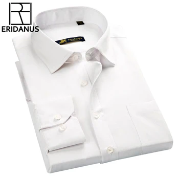 ERİDANUS Klasik Erkek Elbise Gömlek Uzun İş Resmi Gömlek Rahat Gömlek Camisa Masculina Camisas Hombre M450 Kol Çizgili