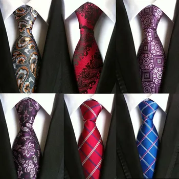 Erkek %100 ipek kravat için sıcak şal desenli kravat moda erkek kravat lacivert ve kırmızı çizgili kravat düğün .8 tasarımcılar
