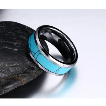 Erkekler İçin 8mm Tungsten Karbür Yüzük Düğün Bantları Nişan Yüzüğü Vintage Takı Kadınlar