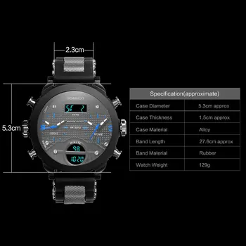 Erkekler İçin Askeri Spor İzle BOAMİGO Marka 3 Saat Dilimi Saatler Kutusu Sony Ericsson için Hombre İle 2017 Kol saati Hediye Saat LED Saatler