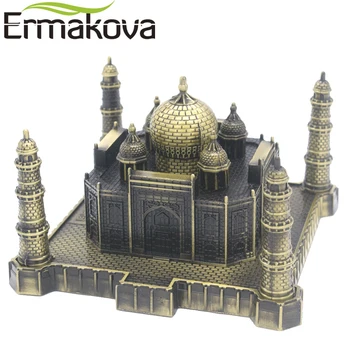 ERMAKOVA Taj Mahal Modeli Metal, Antik Bronz Hint Bina Heykelcik Dünya Ünlü tarihi Mimari Ev Ofis Dekorasyonu