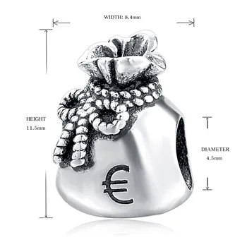 Euro ile gümüş Galaxy Çanta Pandora Bilezik Takılar Gümüş 925 Özgün Moda DİY Takı Uygun Kadınlar İçin Boncuk Not