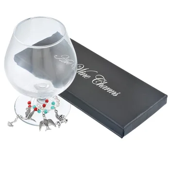 Eve Noel, Yeni Yıl Kuşlar için Hoomall şarap kadehi Şarap İşaretleri Dekorasyon Yemek Masası için Şarap Bardağı Halka Şeklinde Çıkartma