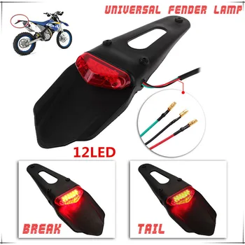 Evrensel Motosiklet Arka Çamurluk Enduro Denemeler için Durma Kuyruk Işık Kırmızı ışık XR400 Motosiklet arka lambası LED Trailbikes