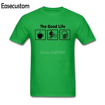Ey insanlar Moda İçin Easecustom Good Life T-Shirt Özel Kısa Kollu T-shirt-boyun Pamuklu T Shirt 3XL Dağ Bisikleti