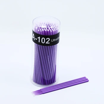 Eyealash uzantısı mirco fiber için 5 şişe Pamuklu Çubukla Kirpik Disposible mikro fırça tek Kullanımlık Ücretsiz Kargo asalar