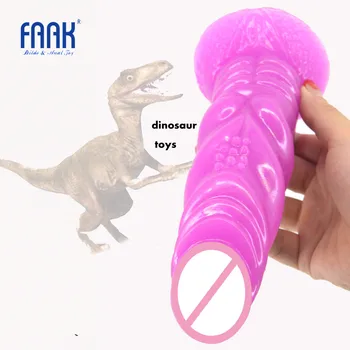 FAAK Hayvan dinozor penis vibratör yetişkin seks ürünleri anal oyuncaklar büyük anal yapay penis vajinaya masaj gizli paketi seks shop Yivli