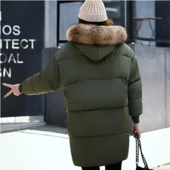 Fdfklak Kalınlaştırmak Kış Ceket Kadınlar Kış Ceket Boyutu Büyük Gevşek Pamuk yastıklı Parka Kadın Sıcak Kapşonlu Uzun Ceket Kadın
