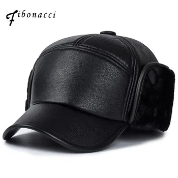 Fibonacci kış erkek beyzbol şapkası sıcak artı kalın kadife earflap hat siyah ek geri baba şapkası