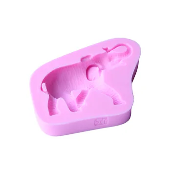Fil Şekil 3D Silikon Kek Fondan Kalıp tatlı, Pasta Süsleme Araçları, Sabun, Mum Kalıpları D397