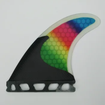 Fin Satış için gelecek/FCS Fin G5 Sörf tahtası Fin, Gökkuşağı Karbon Fiber fin, M Boyutu, Ücretsiz kargo prancha de quilhas