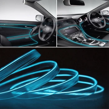 Ford VW BMW 2 12 V EL Tel BUZ MAVİ Soğuk ışık lamba Neon Lamba Araba Atmosfer Işıkları Benzersiz Dekoratif Lamba Şerit Soğuk Işık