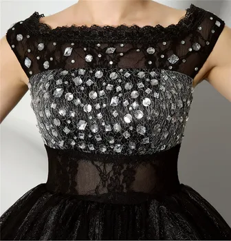 Forevergracedress Gerçek Fotoğrafları Siyah Bir Çizgi Kokteyl Elbisesi Seksi Kristalleri Kısa Balo Akşam Parti Elbise Artı Boyutu Boncuklu