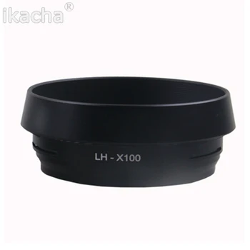 Fujifilm Fuji 100 X70 şu şekilde siyah 49mm Lens Adaptörü Halkası + Metal Lens Hood X100T LH-100 Değiştirin