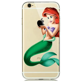 Funda iPhone 8 7 6 PLUS 6 5s 5 SE Kar Beyaz Denizkızı Joker Pikach için sevimli Karikatür Dokunmatik Logo Tasarımı Yumuşak Açık PDA kılıfı