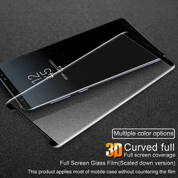 Galaxy Not 8 bardak İmak 3D Samsung İçin tam ekran Cam temperlenmiş cam Ekran Koruyucu Koruyucu film tam kapsama kavisli