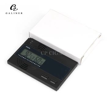 GALİNER Puro Taşımaz Humidometer Katlanabilir Hassas Elektronik Dijital Higrometre Termometre Siyah Succulometer