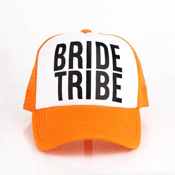 Gelin/Gelin Kabile bekarlığa Veda beyzbol şapkalı Kadınlar Düğün Preparewear Kamyoncu Kapaklar Beyaz Neon Yaz Hasır şapka