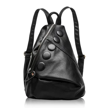 Genç Kızlar için tilki kuyruğu & Lily Lüks Marka Gerçek Hakiki Deri Sırt çantası Kadın Moda Okul çantası Çift Omuz Çantaları