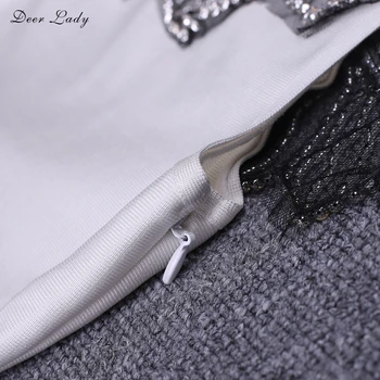 Geyik Bayan Bodycon Elbise 2018 Seksi Bandaj Pelerin Kollu Kadın Parti Bandaj Elbise Beyaz Seksi Clubwear Mini Elbise Boncuklu