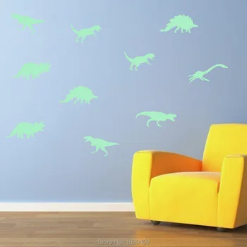 GS052 yayan Dinozor ev Döşeme dekoratif Fosforlu Duvar sticker ışık-duvar kağıdı çocuk odası tavan dekorasyonu