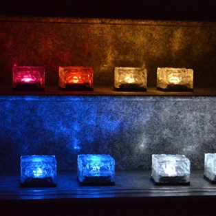 Güneş Bahçe Lambası su Geçirmez Açık Buz Yeraltı Işık Dekoratif Çim Peyzaj Aydınlatma LED Lambalar