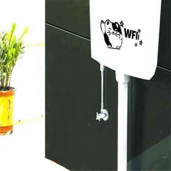 Güzel Plutus Kedi WiFi Sticker DİY bar Ofis Restoran Duvar Sticker Seramik Cam Ayna Ev Dekorasyonu Etiketler