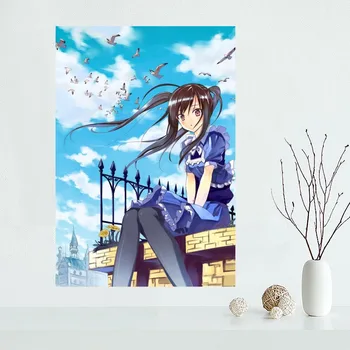 Güzel Özel Anime Karikatür Kızlar 33 Poster Baskı resim Sanatı Duvar İpek Poster bez baskı DİY Kumaş Poster Y. Tuval