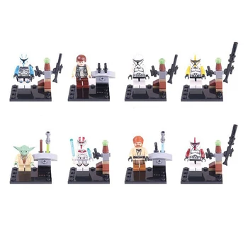 Güç Uyanır Bu Juguetes ile Blok Rakamlar Model Oyuncak Süper Kahramanlar Tuğla Uyumlu legoeİNGly Bina Mini 8pcs Star Wars