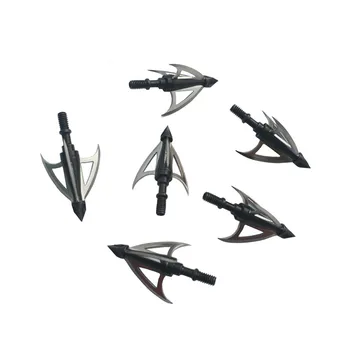 Güçlü Okçuluk Ok Başı Okçuluk Ok Aksesuarları Avcılık geniş başlı Paslanmaz Çelik 100Grain Arrowhead 3Fixed