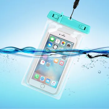 Güçlü su geçirmez Düdük su Geçirmez Çanta Cep Telefonu Çanta / İle Aydınlık Yüzme Rafting Su Sporları Temel 5 Renk
