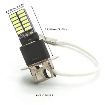 H3 PK22S 24-4014 SMD Beyaz Işık 12 V Sis Gündüz Farları ampul lamba Sürüş DC LED