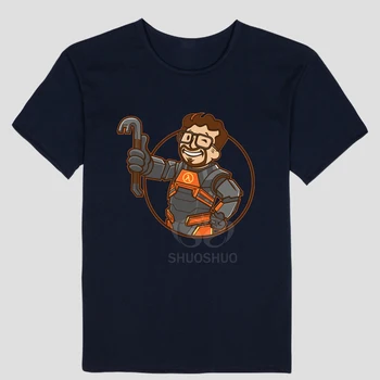 Half Life 3 Video oyunları tema karakterler Basit tasarım El-boyalı yaratıcı Kısa kollu T-shirt Yuvarlak yaka