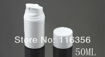 Havasız pompa ile 50ML tüm beyaz plastik havasız losyon şişe Kozmetik Ambalaj kullanılan
