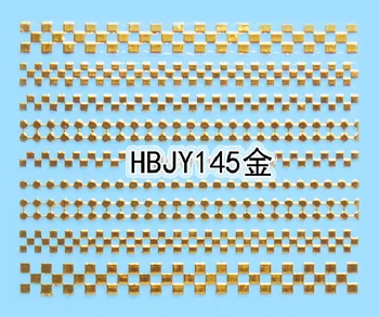 HBJY145 toptan fiyat 3D tırnak çıkartmaları Kore yeni altın tırnak etiket Tırnak Çıkartmaları Dantel Desen-156