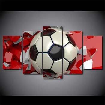HD 5 Parça Oturma Odası Modern Spor Poster Ücretsiz Kargo CU için Duvar Resimleri Sanat Futbol Tuval 2990C Baskılı