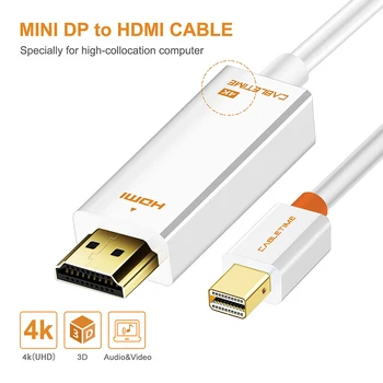 HDMI 4K HDMI Adaptörü Cabletime Thunderbolt Mini Display port dp 1080P TV Lenovo Bilgisayar MacBook N043 için Bağlantı Kablosu Ekran