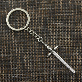 Hediye İçin 59 yeni Moda Anahtarlık*mm eskrim kılıç Kolye DİY Erkek Mücevher Araba Anahtarlık Halkası Tutucu Hediye