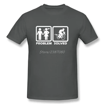 Hipster Bisiklet Erkekler Pamuk Crewneck Büyük beden Kısa Kollu Komik T shirt Sorun T Shirt Lol Kıyafetlerimi Çözüldü-