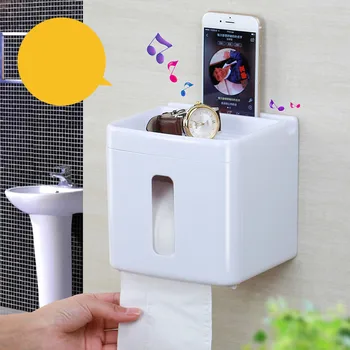 Hiçbir delme yükleme Rulo Kağıt Tutucu, Banyo aksesuarları gerekli yaratıcı ev duvara monte Tuvalet Kağıdı Tutucu