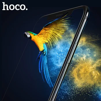 HOCO iPhone için Dokunmatik Ekran Koruma Apple iPhone X 3D Sertleştirilmiş Cam Film Ekran Koruyucusu Koruyucu Kapak için Tam 10
