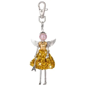 HOCOLE Güzel Melek kanatları Prenses Elbise peri deyimi kolye Moda Takı kız araba Anahtarlık çanta Anahtarlık bebek Anahtarlık
