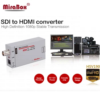 HSV190 Mini 3G SDI Güç Adaptörü AB BİZE UK AU Fiş HDMI Monitörler Sürüş için Dönüştürücü Destek 1080P 3G HD SD SDI HDMI