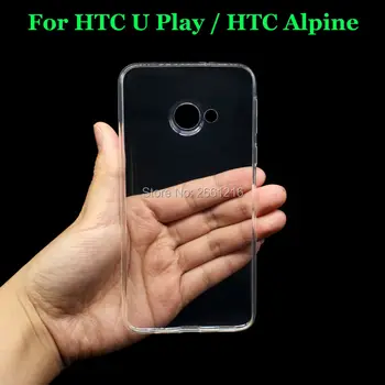 HTC U Oyun Ultra İnce Soft TPU Silikon Jel Şeffaf Kamera 5.2 HTC U Play / HTC Alpine İçin Case Arka Kapak Korumak