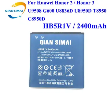 Huawei Honor İçin QiAN SiMAi 2 / 3 U9508 Onur G600 U8836D U8950D T8950 C8950D Telefon 1 ADET Yeni %100 Yüksek Qualtiy pil HB5R1V
